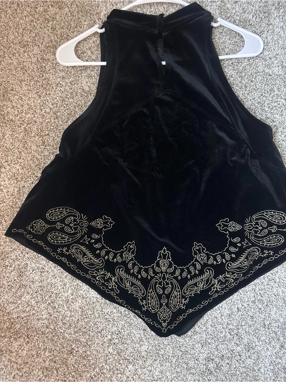 Free people bandana bling sleevelss halter neck sleeveless top